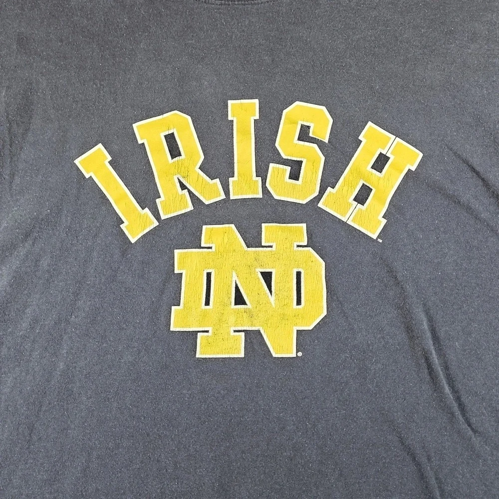 Vintage Notre Dame Shirt Mens XXL Blue Champion Fighting Irish Football Y2K NCAA - Picture 3 of 7